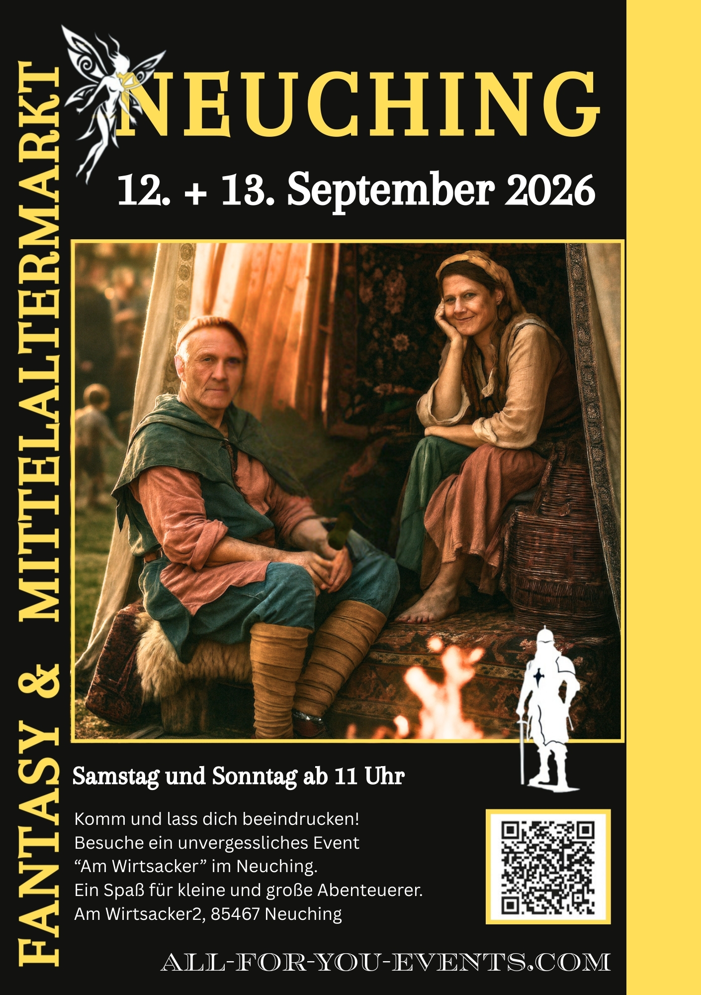 Mittelaltermarkt Neuching 2026 Flyer Vorderseite